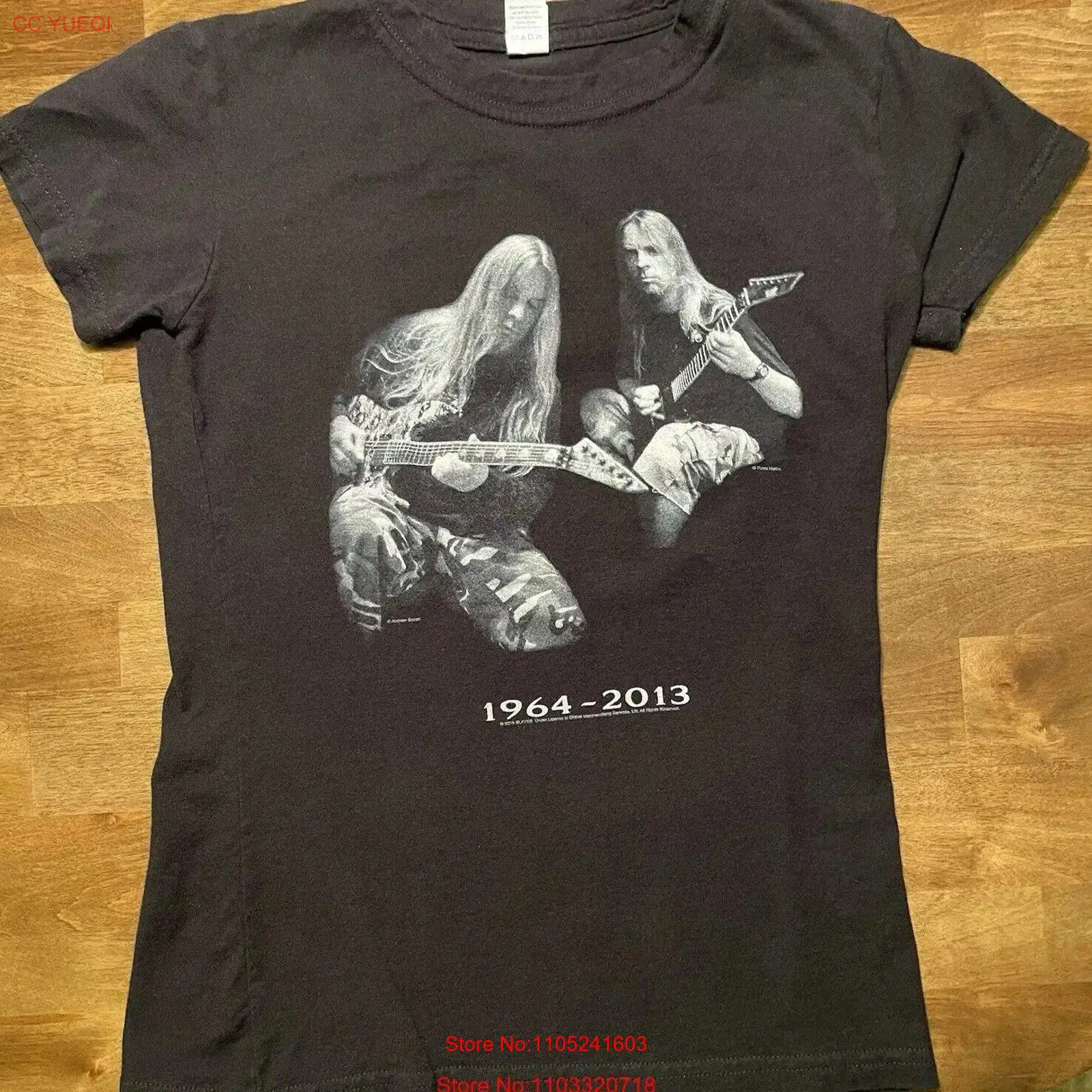 Women'S Fashion Designer Clothes - เสื้อยืดผู้หญิง Jeff Hanneman Slayer ไซส์เล็ก สไตล์วินเทจ