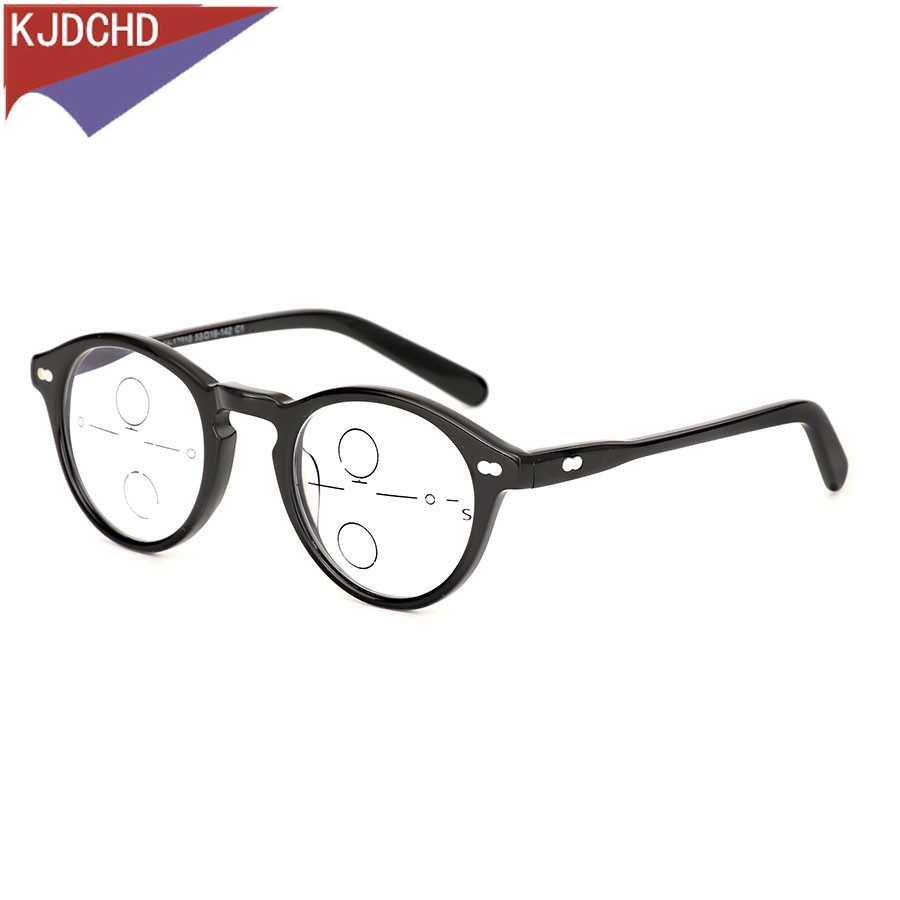 Women'S Fashion Glasses With Clear Lenses - แว่นตาอ่านหนังสือเลนส์มัลติโฟกัสคุณภาพอะซิเตท ปี 2025 สำหรับผู้ชาย แฟชั่นกรอบครึ่งทรงเหลี่ยม แว่นสายตาโปรเกรสซีฟ