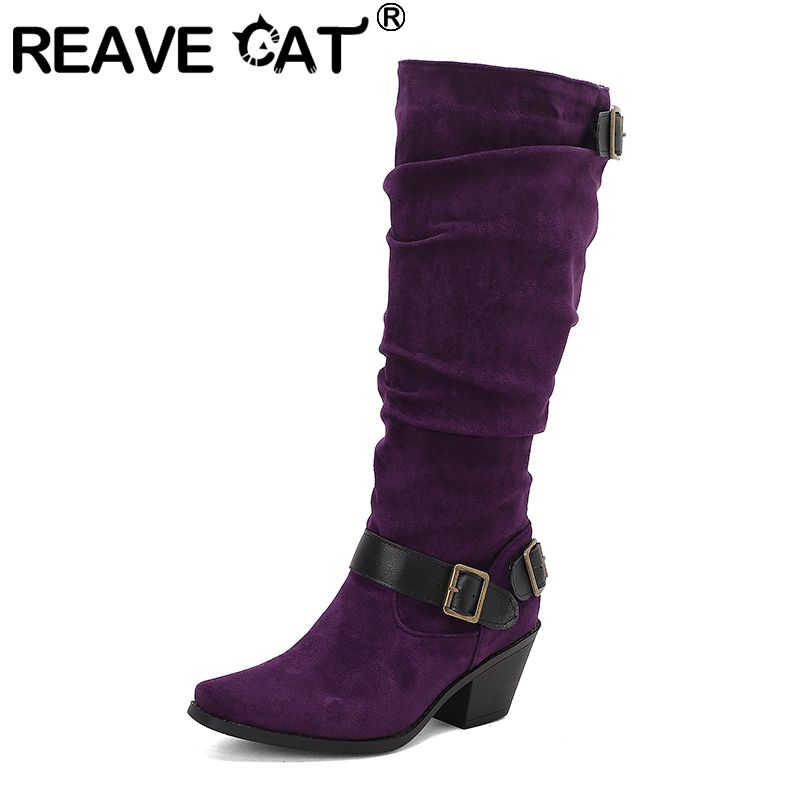 Women'S Fashion Winter 2025 - รองเท้าบูทแฟชั่นผู้หญิง REAVE CAT 2025 สวมใส่ได้สองแบบ หัวมน