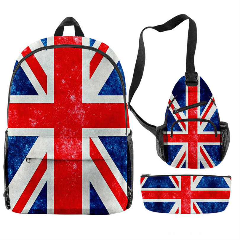 Women Fashion Uk - Union Jack อังกฤษอังกฤษ UK Flag กระเป๋าเป้สะพายหลัง