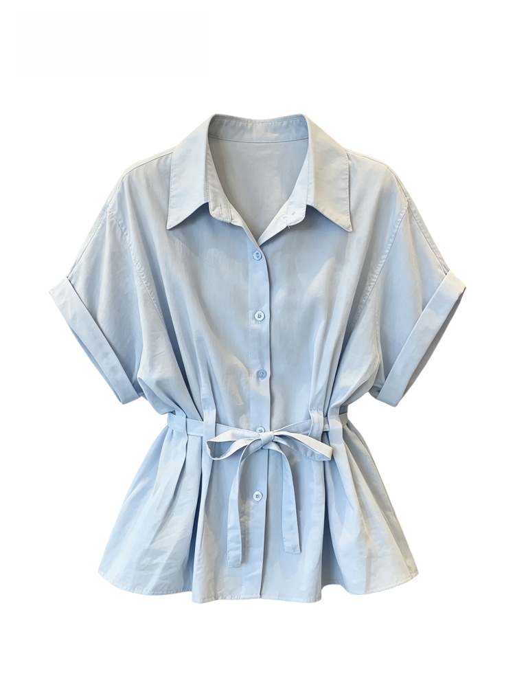 Women'S Fashion Designer Clothes - เสื้อเชิ้ตแขนสั้นแฟชั่นสำหรับผู้หญิงไซส์ใหญ่ ดีไซน์ไหล่กว้าง เสื้อผ้าฤดูร้อน เสื้อทันสมัยสำหรับสาวอวบ