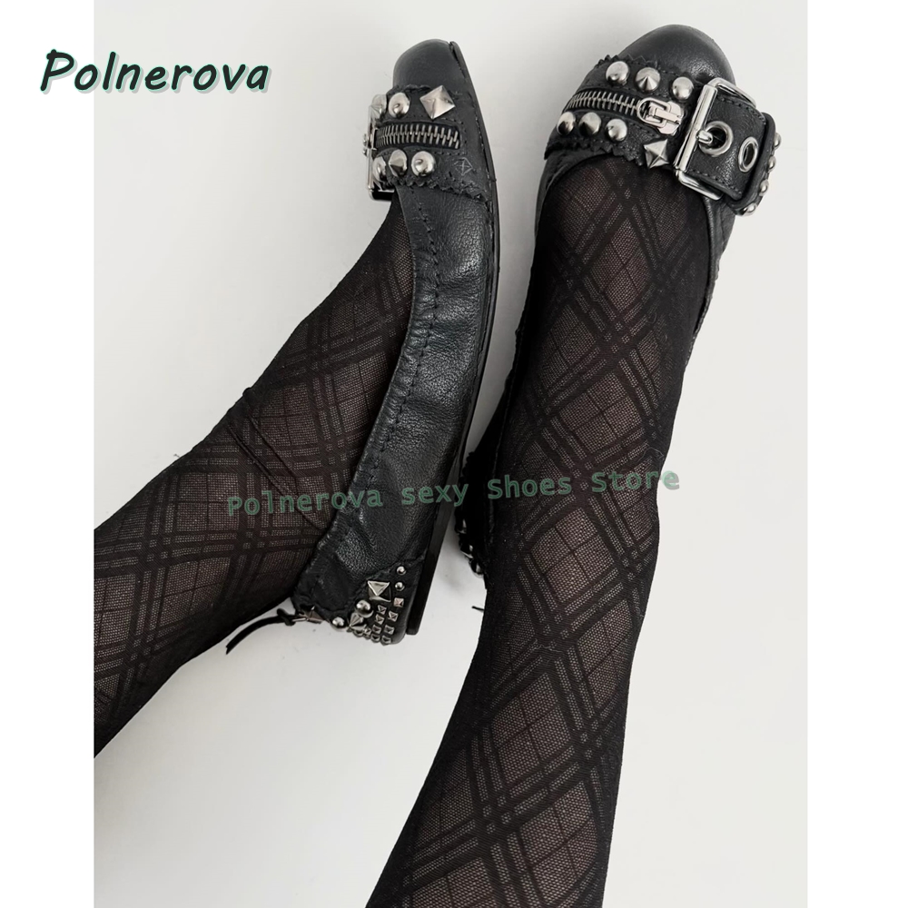 Women Fashion Trend 2026 - รองเท้าส้นเตี้ยแบบมีซิปประดับตกแต่ง รุ่น Mary Jane หัวแหลม พร้อมหัวเข็มขัดแบบ