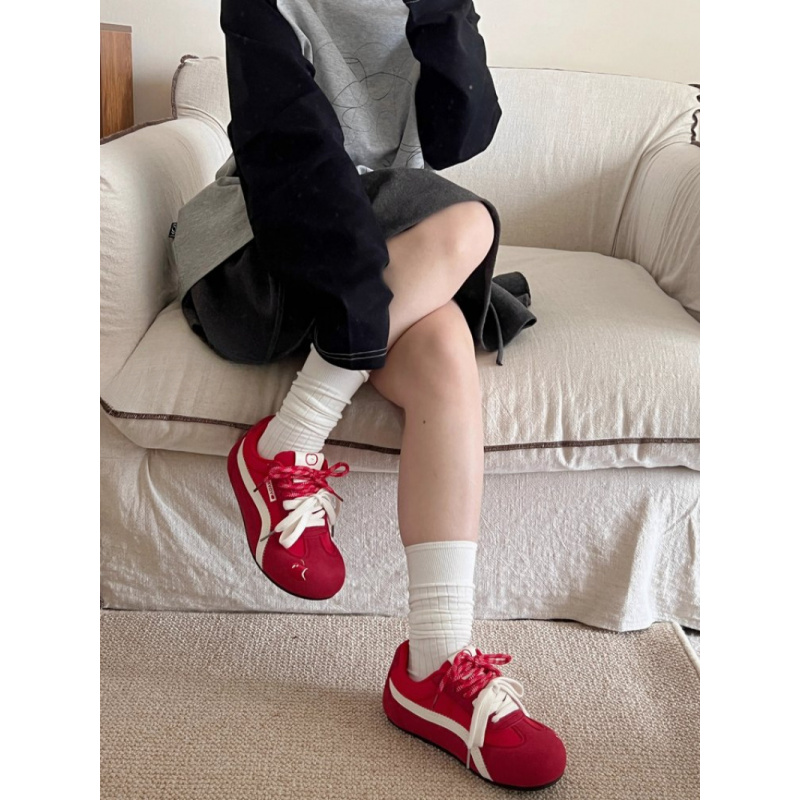 Sneakers Fashion Women - รองเท้าผ้าใบผู้หญิงสไตล์เยอรมัน รุ่นใหม่ ปี 2025 สำหรับฤดูใบไม้ผลิและฤดูใบไม้ร่วง แฟชั่นสุดฮิต