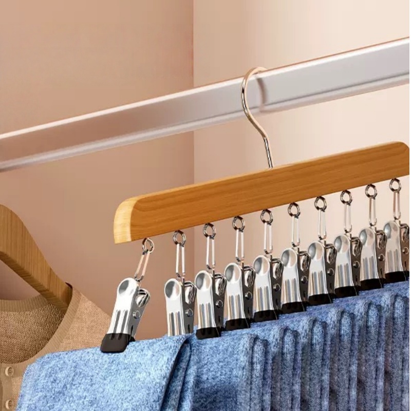 Belted Shirt Dress - กางเกงแขวน 10 Clothespins ประหยัดพื้นที่ Closet สําหรับหมวกผูกเข็มขัดชุดชั้นในกระโปรงแบบพกพา