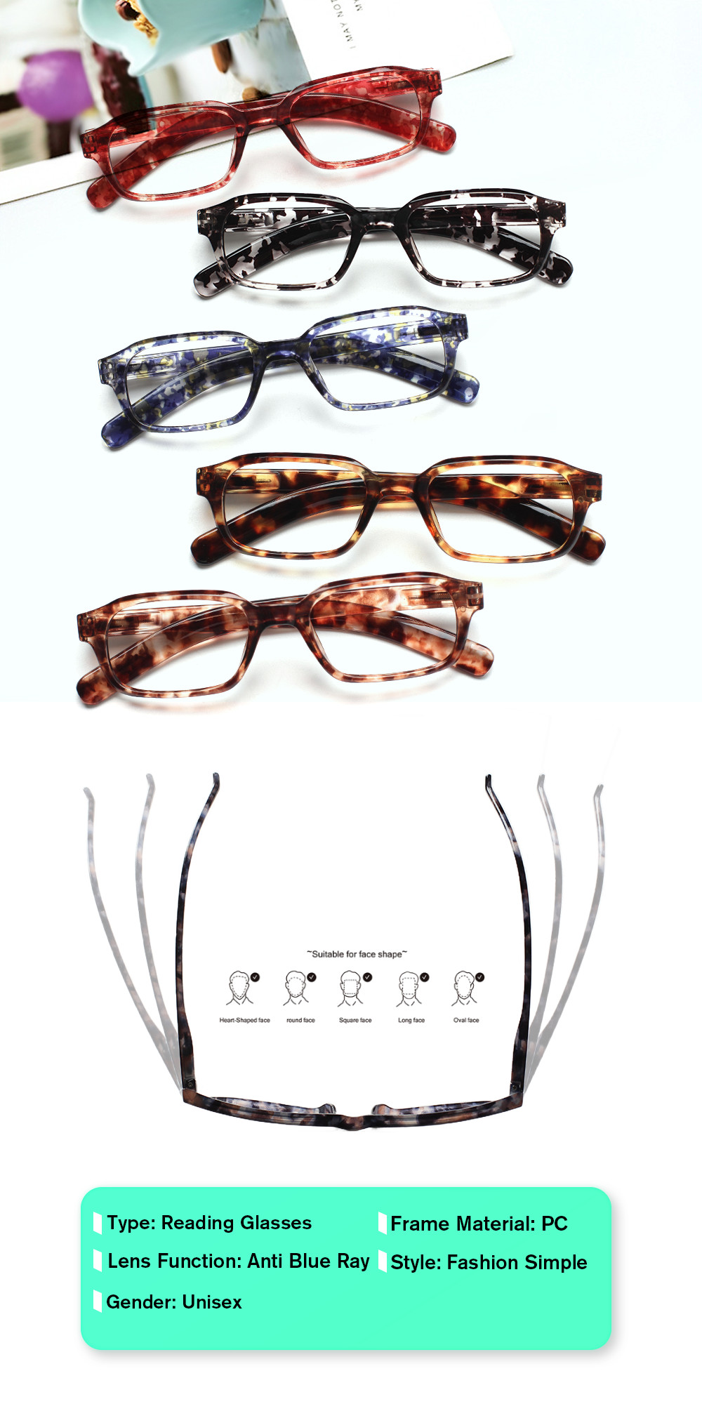ผู้หญิงแว่นตาอ่านหนังสือแฟชั่น - Women'S Fashion Glasses With Clear Lenses บทวิจารณ์และราคา