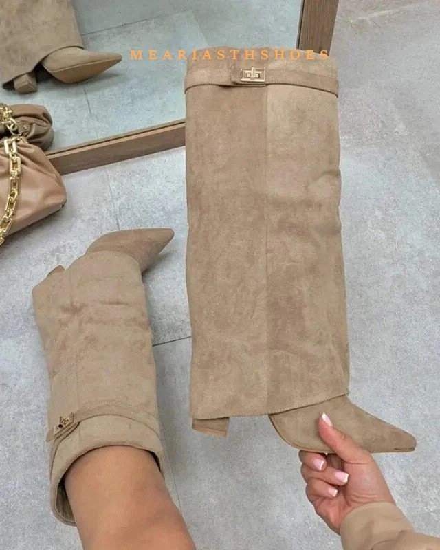 รองเท้าบูทส้นหนาทรงสูงถึงเข่า  - Women'S Fashion Winter 2025 บทวิจารณ์และราคา