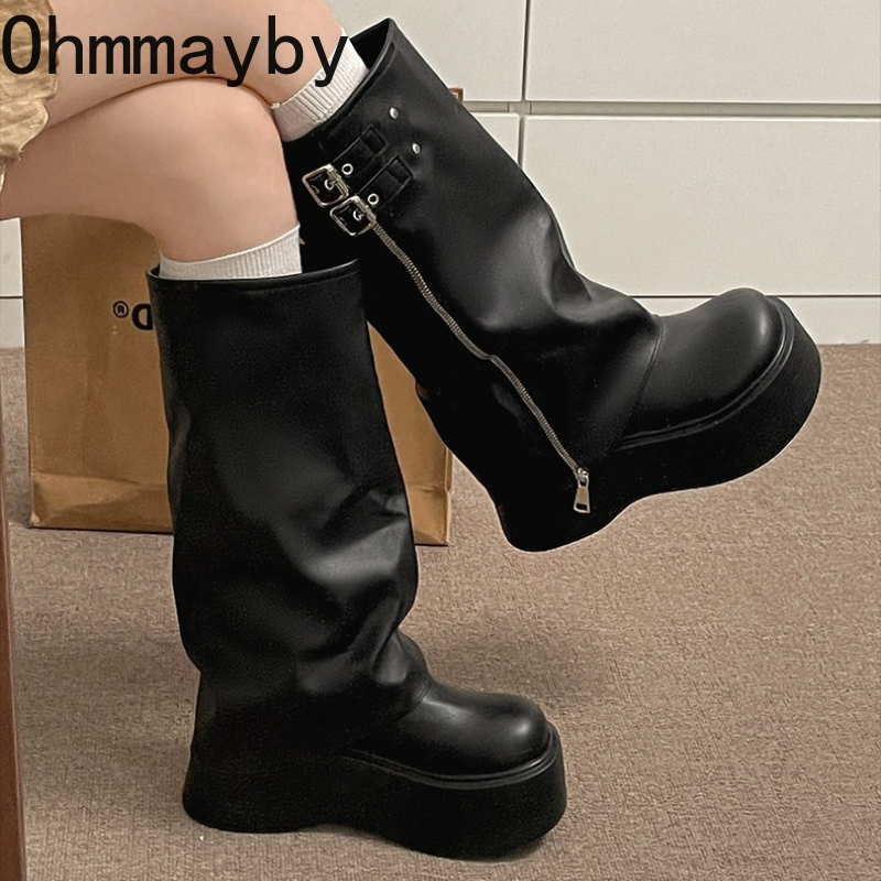 รองเท้าบูทผู้หญิงสไตล์พังก์ฤดู - Winter Fashion Women Boots บทวิจารณ์และราคา