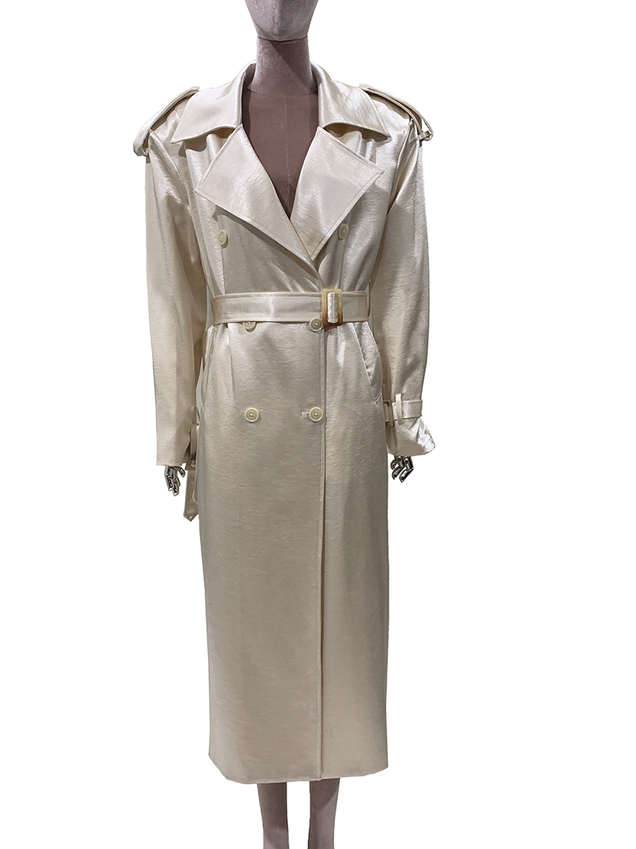 เสื้อโค้ทเทรนช์ผ้าซาตินเนื้อนุ - Women'S Fashion Designer Clothes บทวิจารณ์และราคา