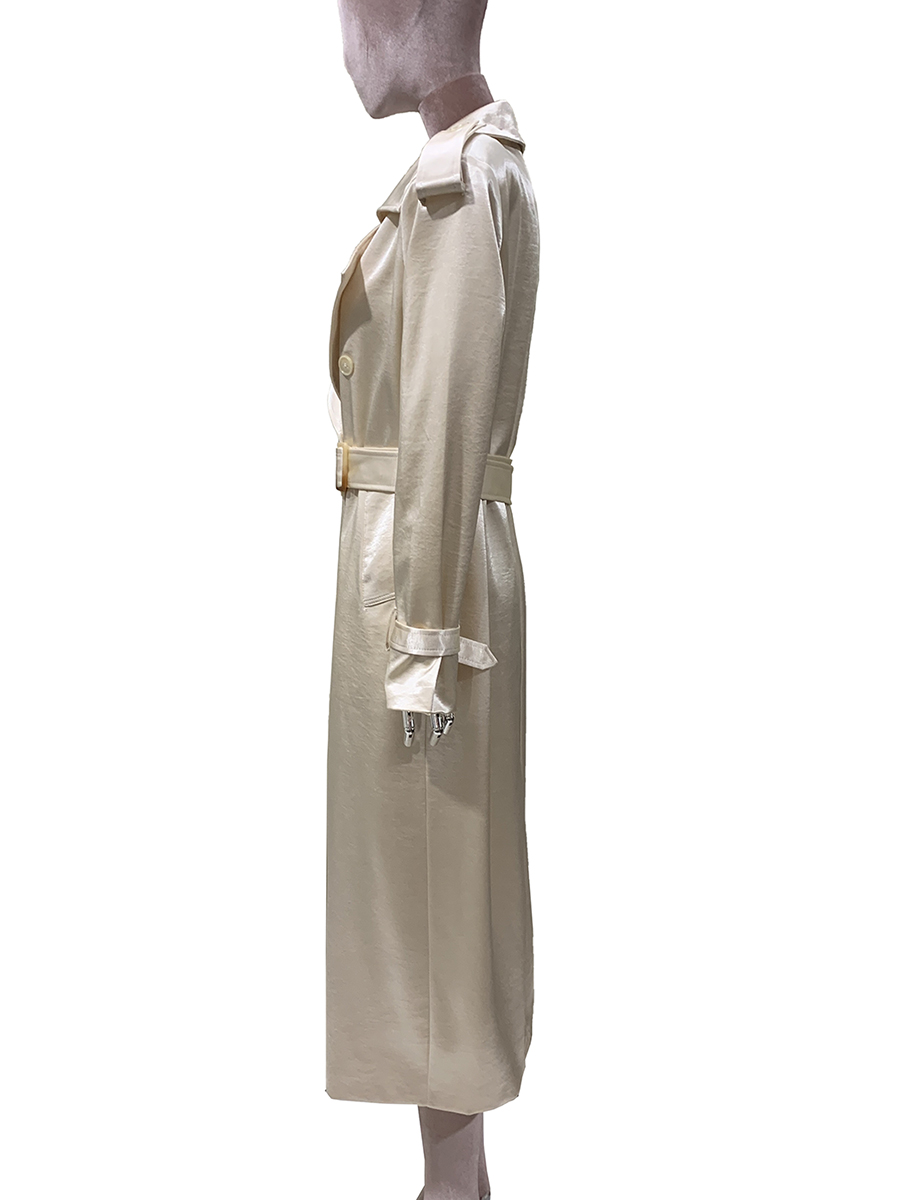 เสื้อโค้ทเทรนช์ผ้าซาตินเนื้อนุ - Women'S Fashion Designer Clothes บทวิจารณ์และราคา