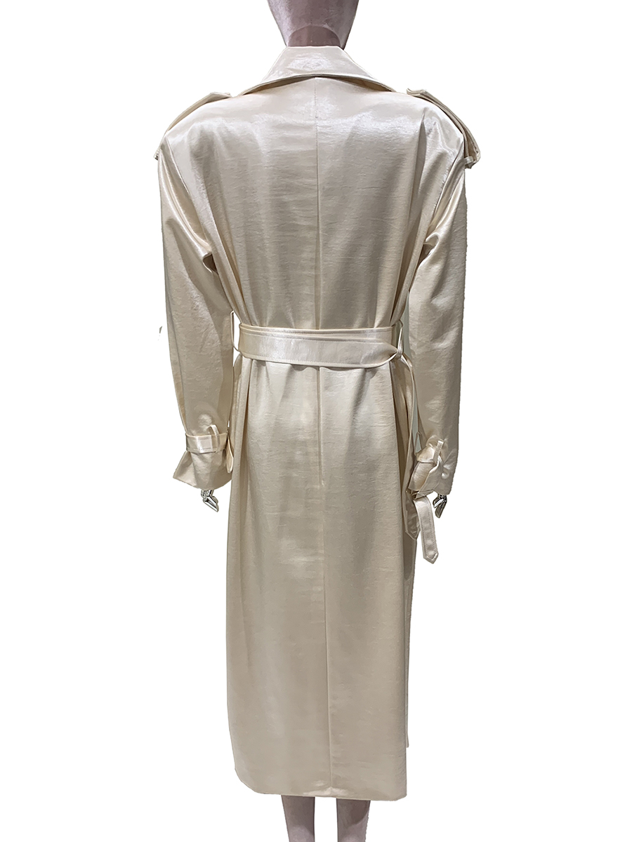 เสื้อโค้ทเทรนช์ผ้าซาตินเนื้อนุ - Women'S Fashion Designer Clothes บทวิจารณ์และราคา