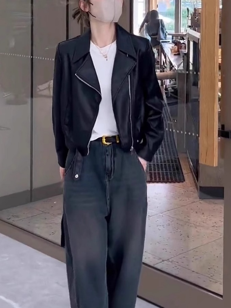เสื้อแจ็คเก็ตหนัง PU ลำลองสำหร - Women'S Fashion Designer Clothes บทวิจารณ์และราคา