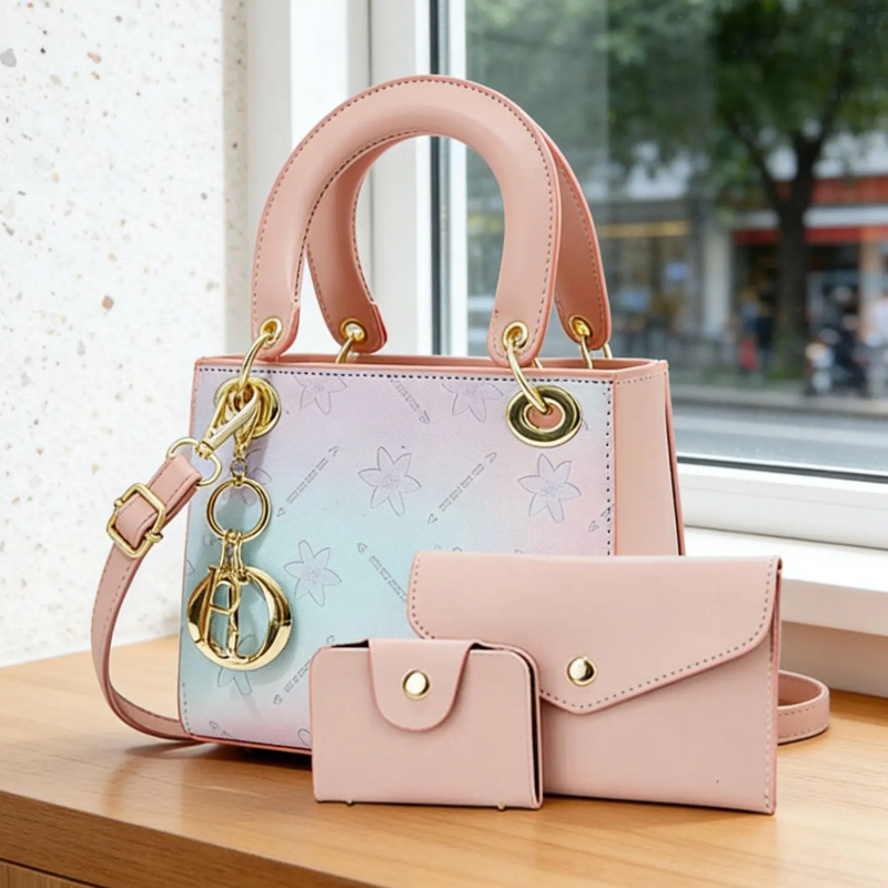 ชุดกระเป๋าสะพายข้างพิมพ์ลายไล่ - Crossbody Bag Women บทวิจารณ์และราคา