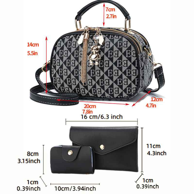 กระเป๋าทรงกลมขนาดเล็กพิมพ์ลายต - Crossbody Bag Women บทวิจารณ์และราคา