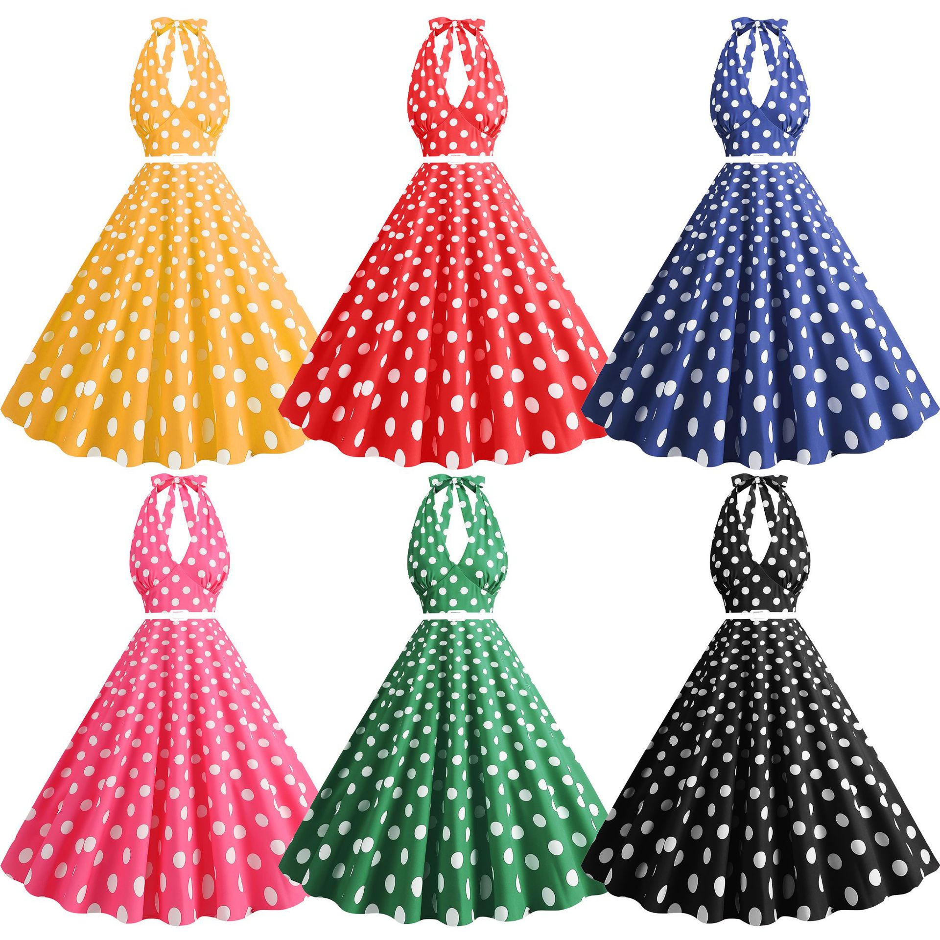 เดรสเซ็กซี่แบบผูกคอ คอลึกทรงวี - Women'S Fashion In The 1950S บทวิจารณ์และราคา