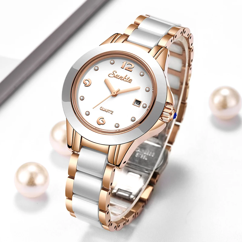 ซุนก้าต้าแฟชั่นนาฬิกาควอทซ์ผู้ - Women Fashion Simple บทวิจารณ์และราคา