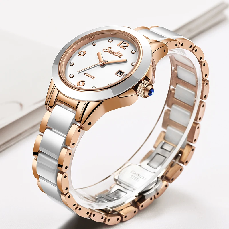 ซุนก้าต้าแฟชั่นนาฬิกาควอทซ์ผู้ - Women Fashion Simple บทวิจารณ์และราคา