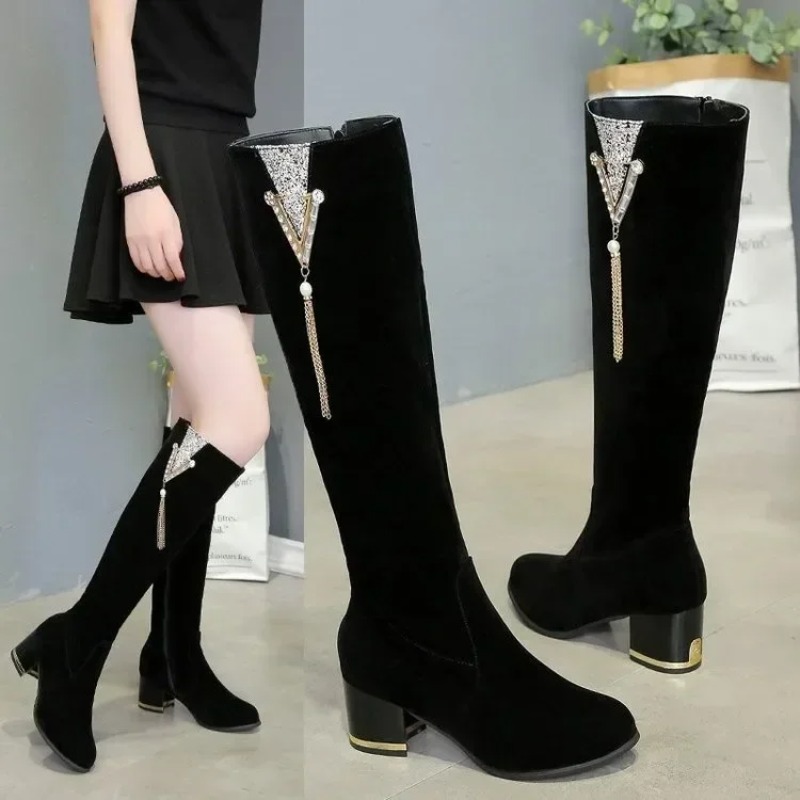 รองเท้าบูทสตรีแบบสูงถึงเข่า ปร - Women'S Fashion Winter 2025 บทวิจารณ์และราคา