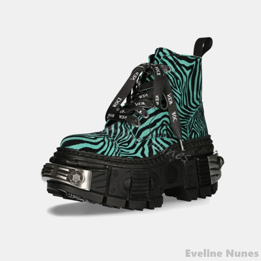 Retro Contrast สีเสือดาวพิมพ์  - Winter Fashion Women Boots บทวิจารณ์และราคา