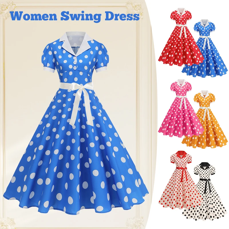 เดรสลายจุดวินเทจสำหรับผู้หญิง  - Women'S Fashion In The 1950S บทวิจารณ์และราคา
