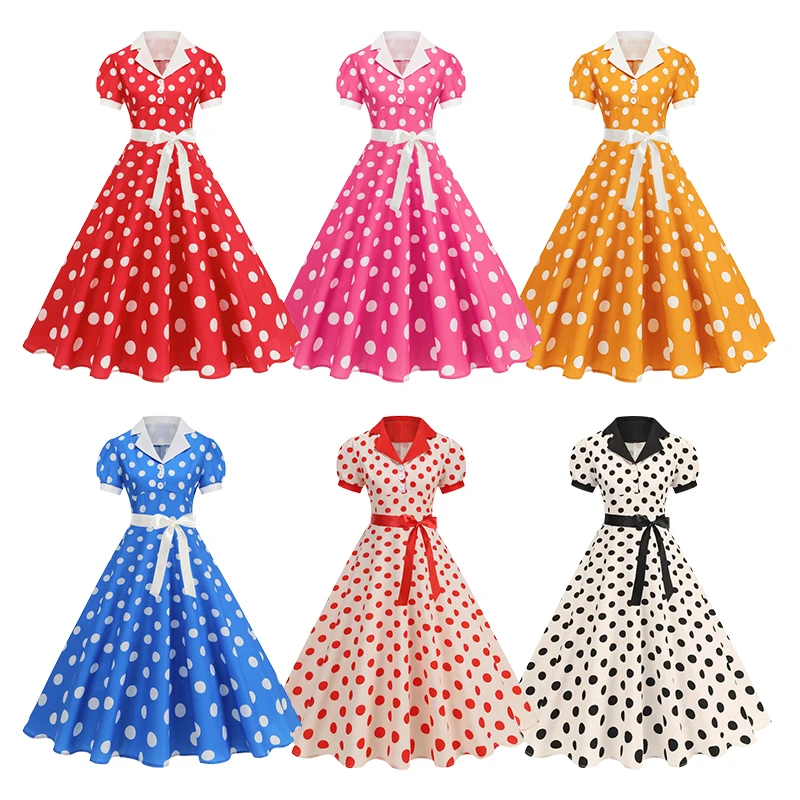 เดรสลายจุดวินเทจสำหรับผู้หญิง  - Women'S Fashion In The 1950S บทวิจารณ์และราคา