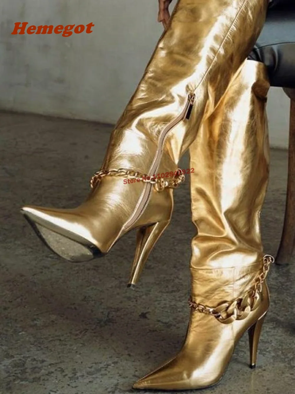 รองเท้าบูทหนังเคลือบเงาแบบมีโซ - Winter Fashion Women Boots บทวิจารณ์และราคา