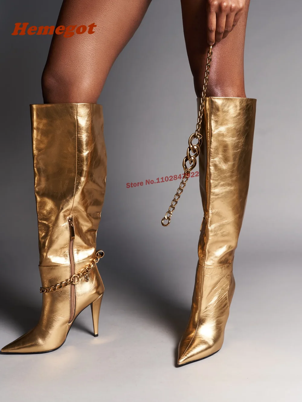 รองเท้าบูทหนังเคลือบเงาแบบมีโซ - Winter Fashion Women Boots บทวิจารณ์และราคา