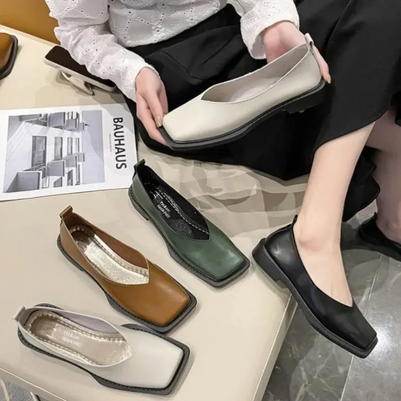 รองเท้าส้นเตี้ยสไตล์โรมันสำหรั - Sneakers Fashion Women บทวิจารณ์และราคา