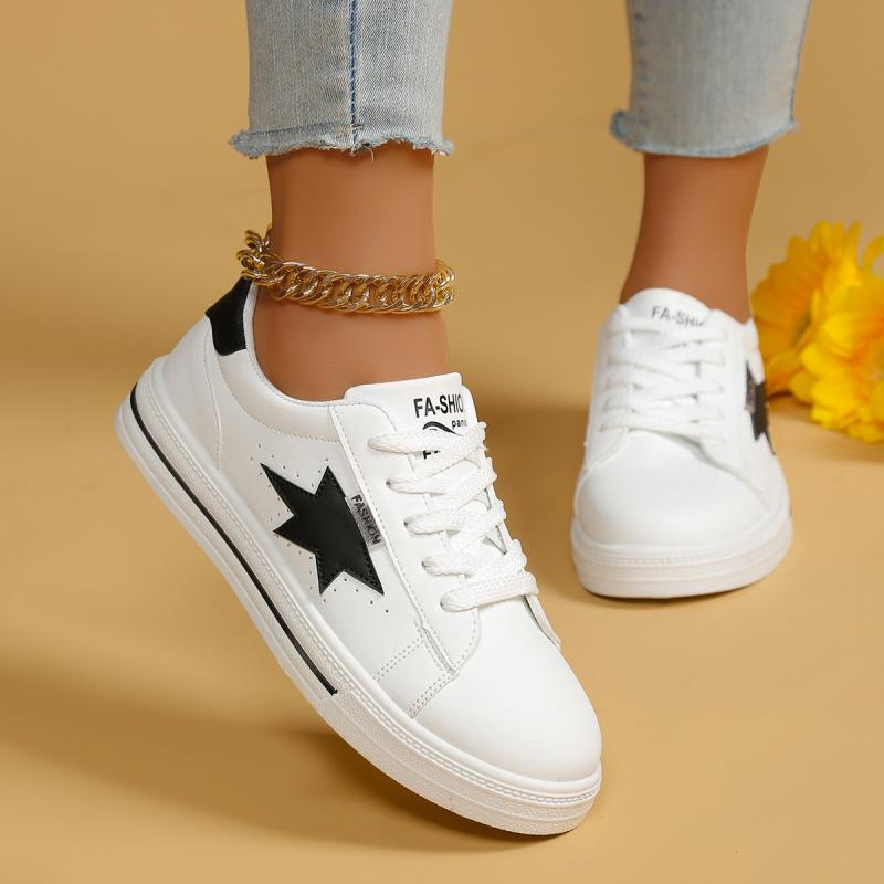 แฟชั่น Spliced Star ตกแต่งลื่น - Sneakers Fashion Women บทวิจารณ์และราคา