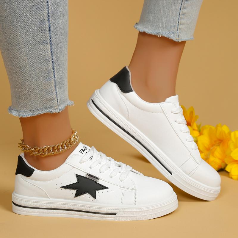 แฟชั่น Spliced Star ตกแต่งลื่น - Sneakers Fashion Women บทวิจารณ์และราคา