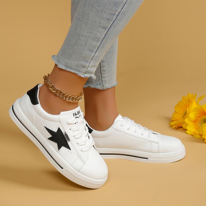 แฟชั่น Spliced Star ตกแต่งลื่น - Sneakers Fashion Women บทวิจารณ์และราคา