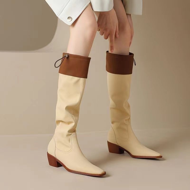 รองเท้าบูททรงเหลี่ยมสีแอปริคอท - Women'S Fashion Trends 2025 บทวิจารณ์และราคา