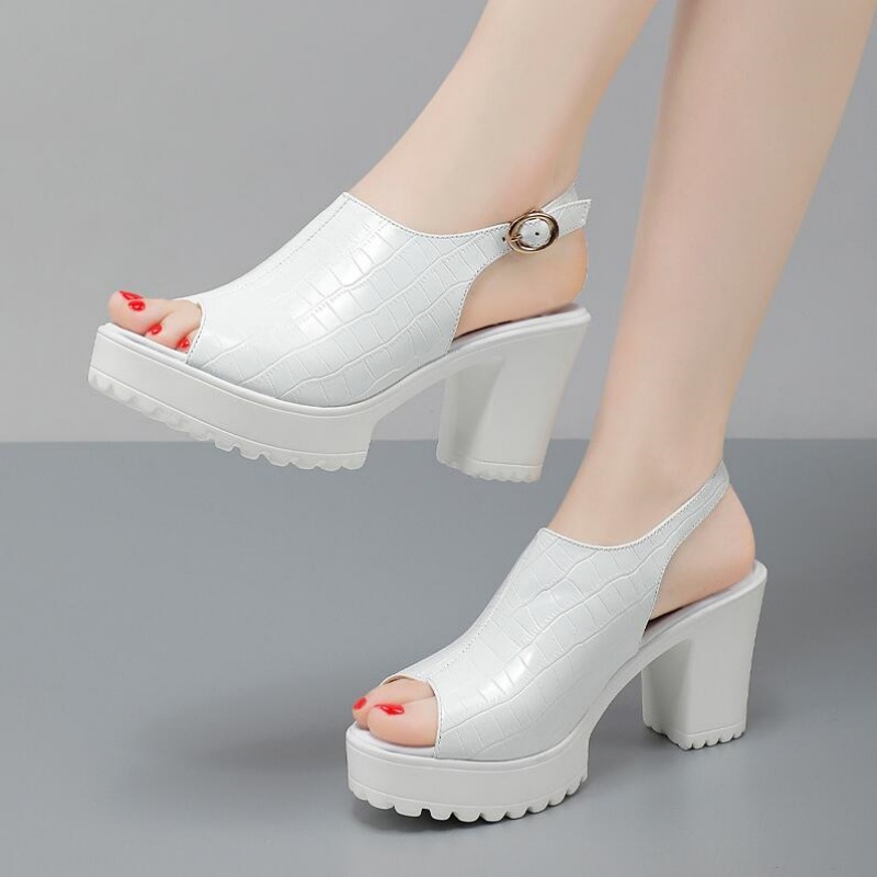 รองเท้าส้นสูงแบบหนาสำหรับผู้หญ - Women Fashion Model บทวิจารณ์และราคา