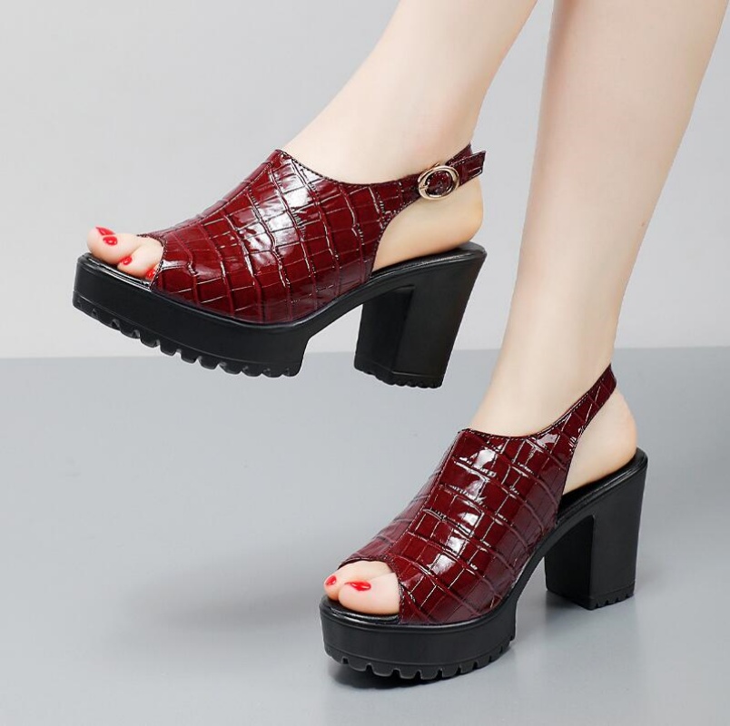 รองเท้าส้นสูงแบบหนาสำหรับผู้หญ - Women Fashion Model บทวิจารณ์และราคา