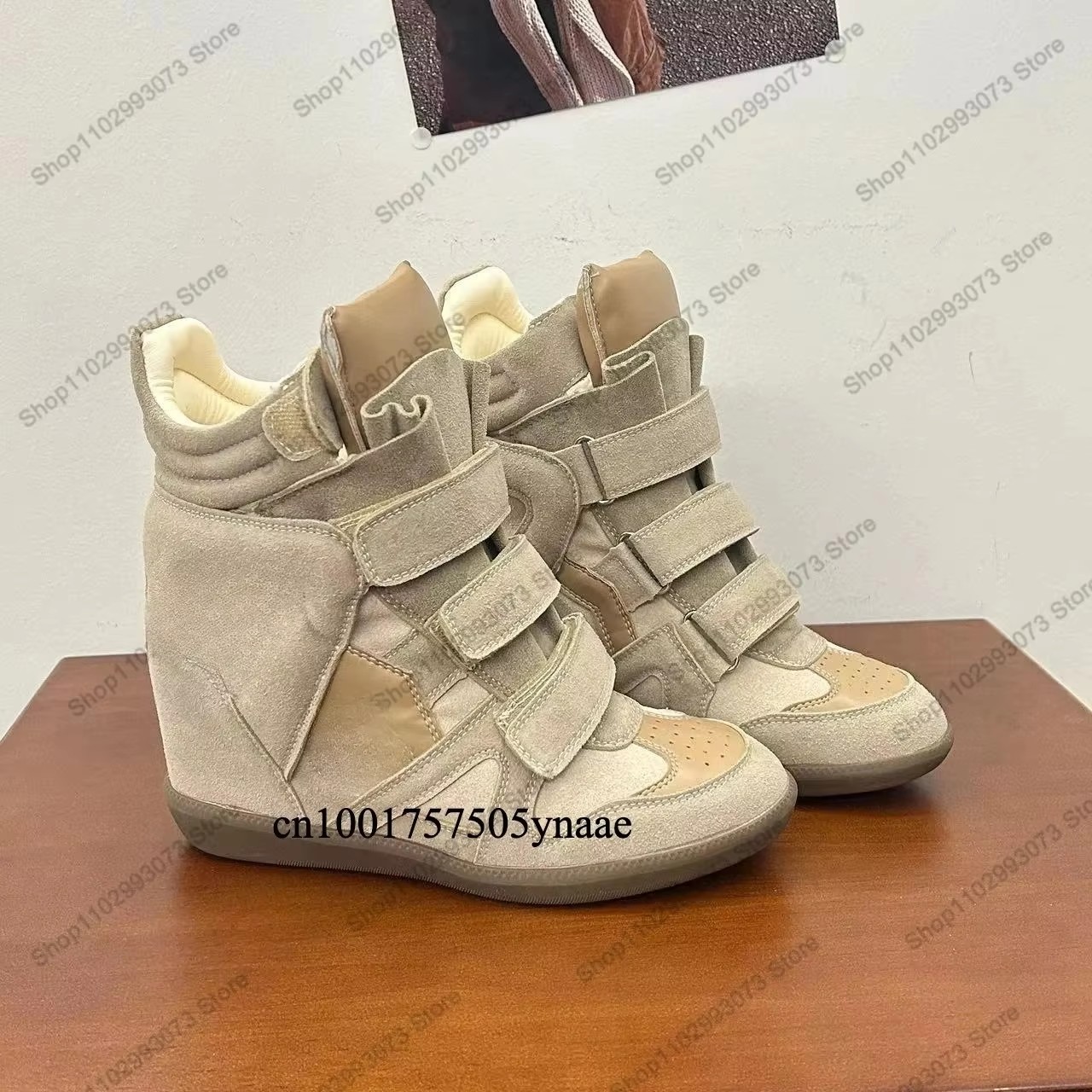 รองเท้าผ้าใบหุ้มข้อส้นลิ่มซ่อน - Sneakers Fashion Women บทวิจารณ์และราคา