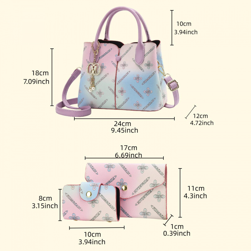 กระเป๋าชุดสามชิ้นสำหรับผู้หญิง - Crossbody Bag Women บทวิจารณ์และราคา