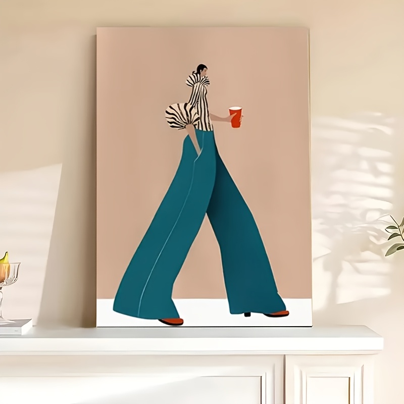 แฟชั่นกางเกงสีฟ้าผู้หญิงโปสเตอ - Fashion Women Picture บทวิจารณ์และราคา