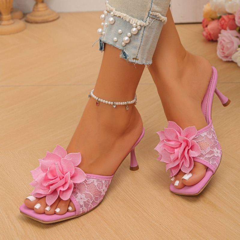 รองเท้าส้นสูงผู้หญิงลายดอกไม้ใ - Women Fashion Simple บทวิจารณ์และราคา