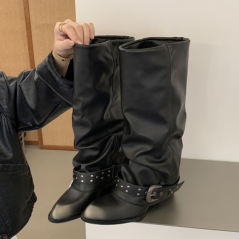รองเท้าบูทส้นเตี้ยทรงหัวแหลมสำ - Winter Fashion Women Boots บทวิจารณ์และราคา
