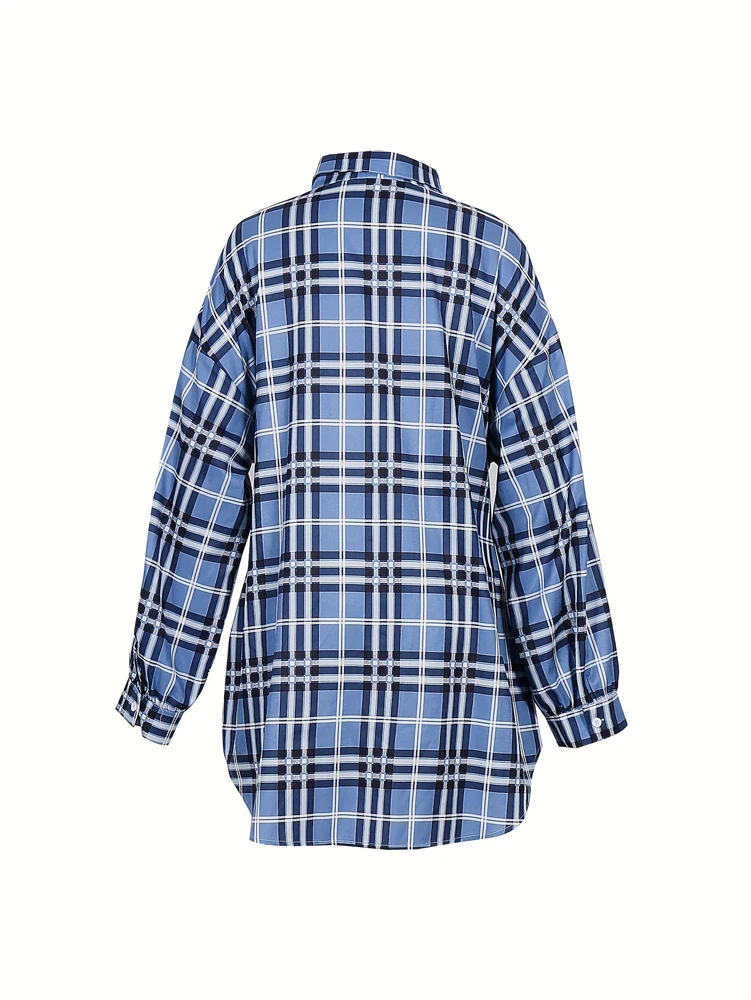 เดรสเชิ้ตลายสก็อตผู้หญิง เอวสู - Belted Shirt Dress บทวิจารณ์และราคา