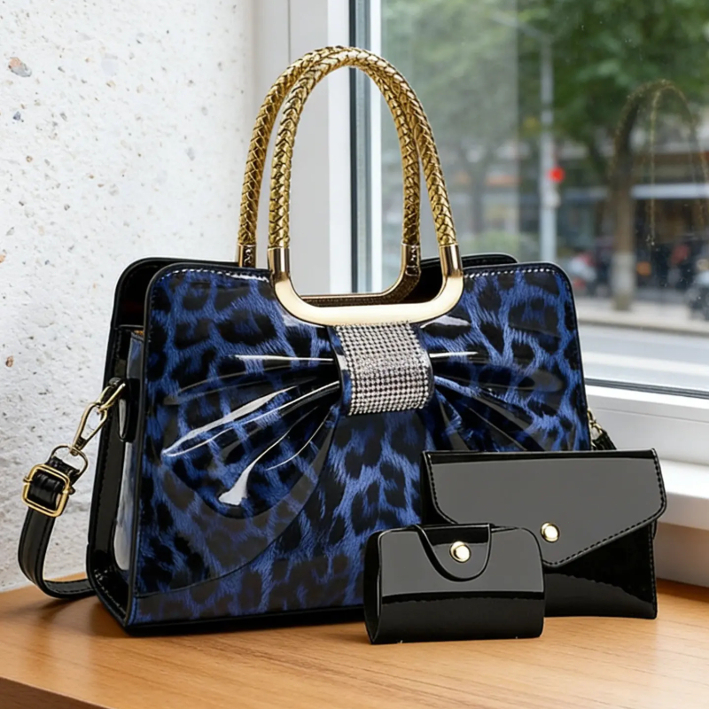 กระเป๋าผู้หญิงลายเสือดาวผูกโบว - Crossbody Bag Women บทวิจารณ์และราคา